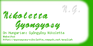 nikoletta gyongyosy business card