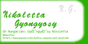 nikoletta gyongyosy business card